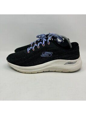 Skechers Arch Fit  2.0 vision Sneaker Wide Womens 10 Black Comfort Walking Shoes